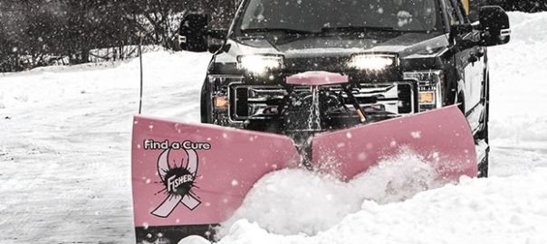 limited-edition pink FISHER XV2 v-plow