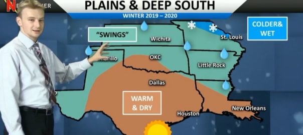 2019-2020 Plains & Deep South Region Long Range Forecast Map