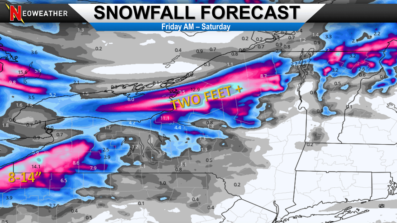 BREAKING NEWS: 2-3 Feet of Lake Effect Snow Today!