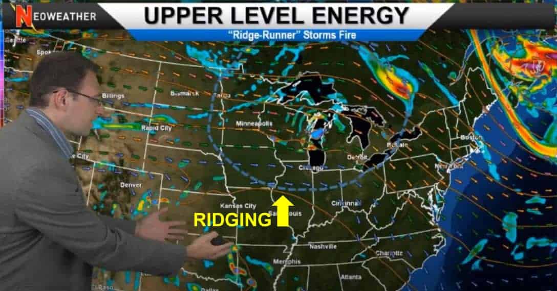 Weather Map Showing Ridging