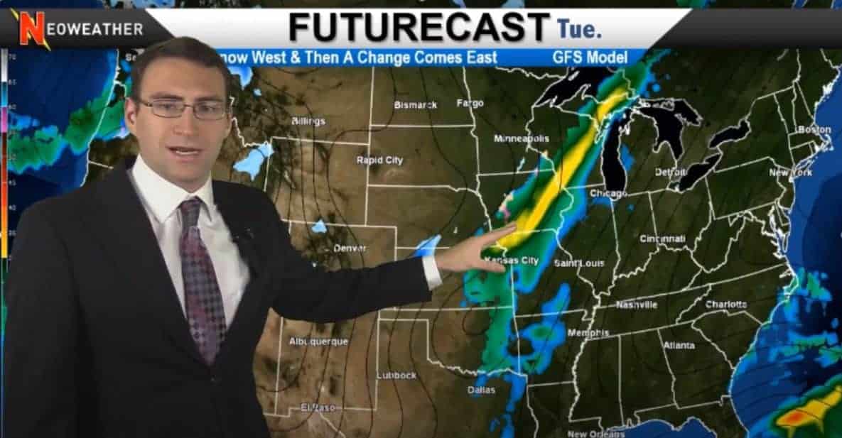 11/10/2020 Rain Front on Weather Map